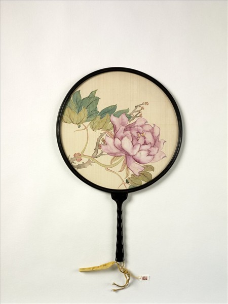 清人花卉　成扇