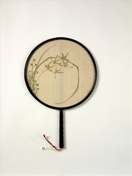 清人畫蘭　成扇