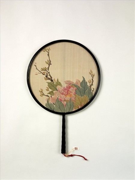 清人花卉　成扇