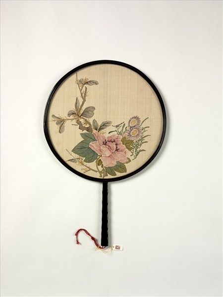 清人花卉　成扇