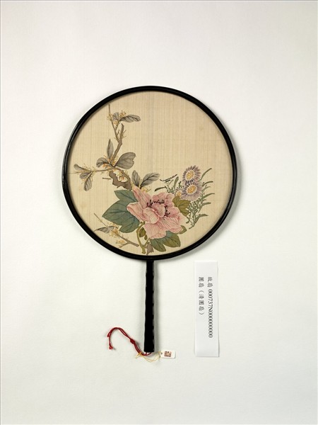 清人花卉　成扇