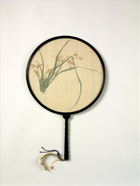 清蓋暹畫蘭花　成扇