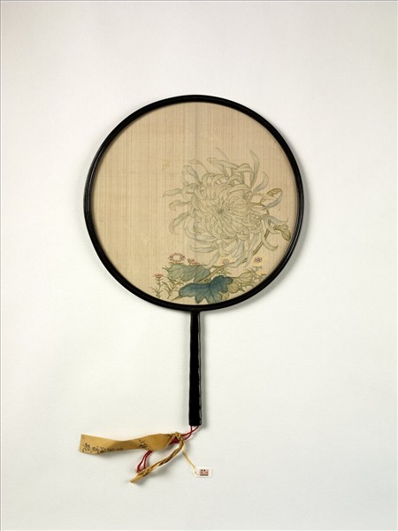 清人花卉　成扇