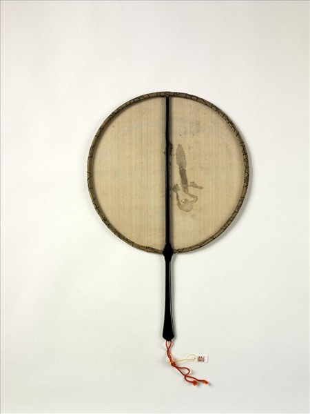 清人畫蘭花　成扇