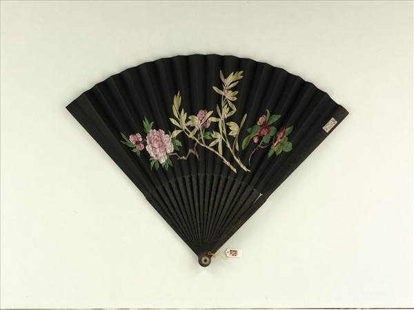 清倪承寬書蔡襄茶錄帖清人畫花卉　成扇