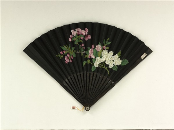 清倪承寬書鍾繇帖清人畫花卉　成扇　倪承寬書鍾繇帖