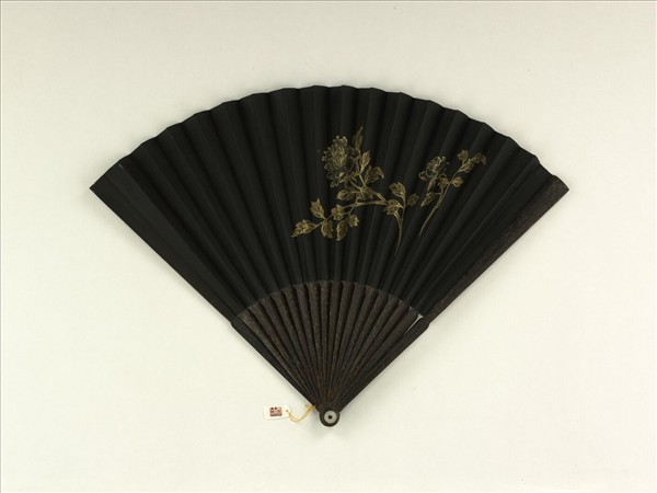 清倪承寬書王羲之道德經帖清人畫花卉　成扇　清人畫花卉