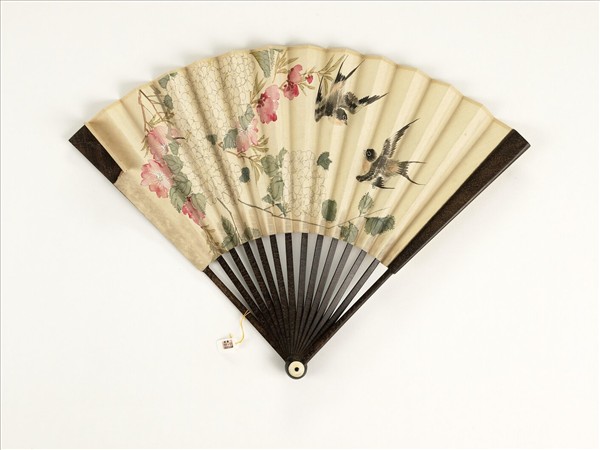 清人花鳥　成扇