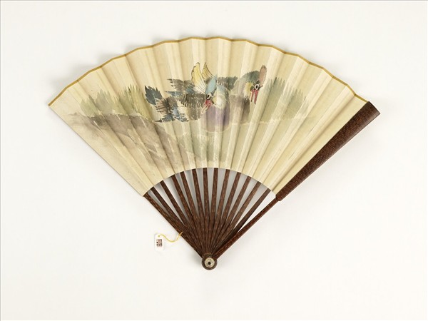 清人花鳥　成扇