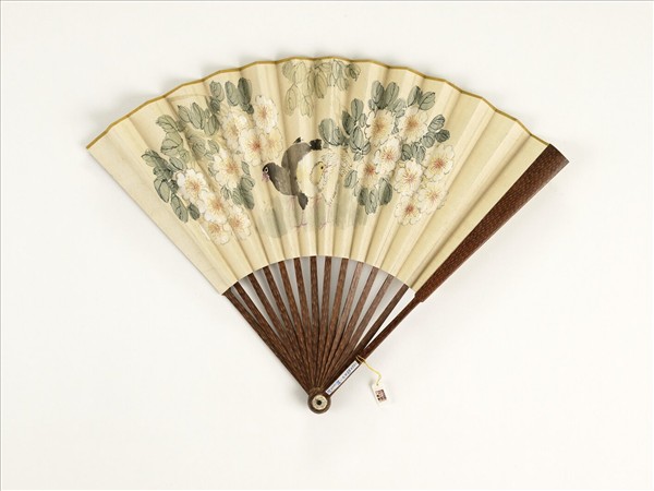 清人花鳥　成扇