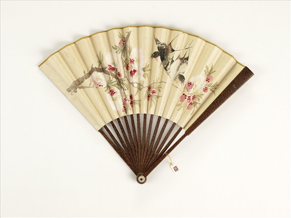 清人花鳥　成扇