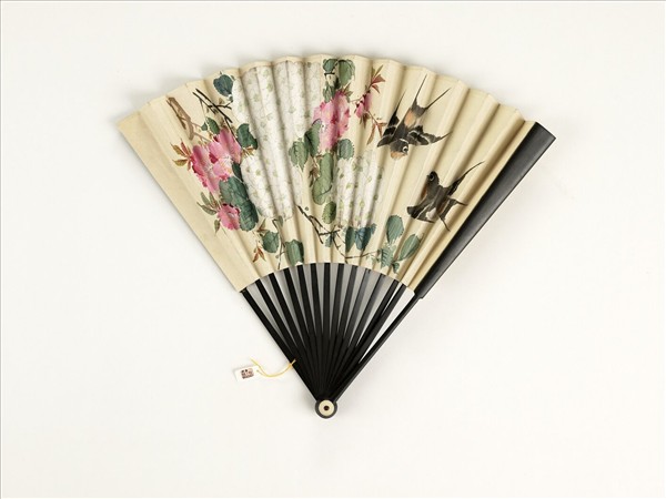 清人花鳥　成扇