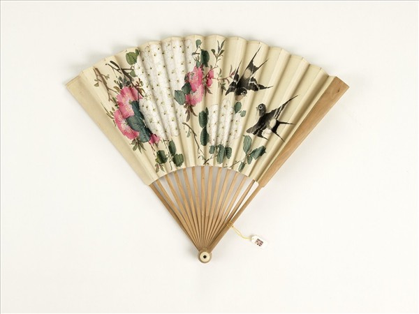 清人花鳥　成扇