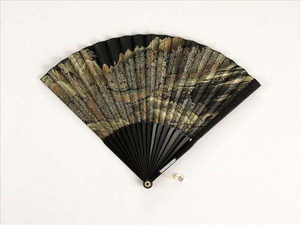 清人山水　成扇