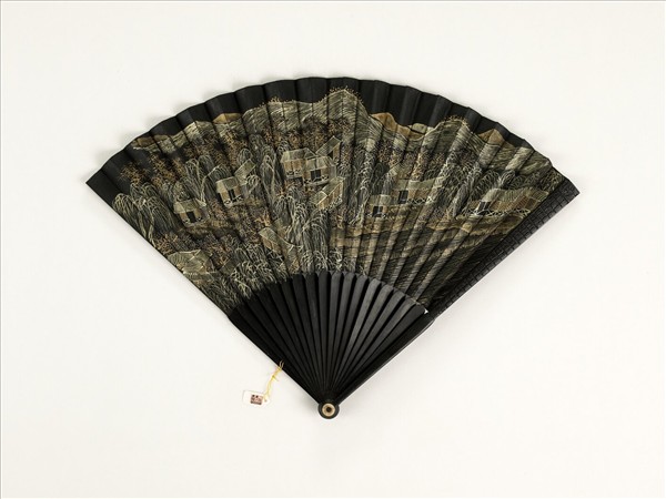 清人山水　成扇