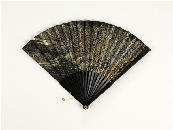 清人山水　成扇