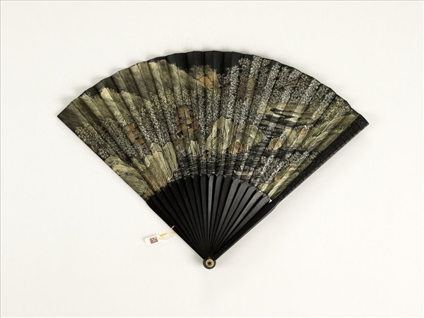 清人山水　成扇