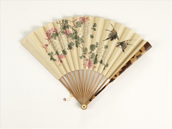 清人花鳥　成扇