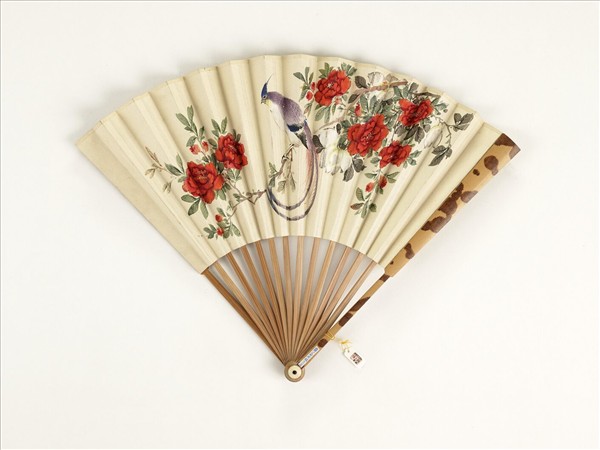 清人花鳥　成扇