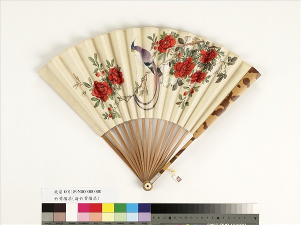 清人花鳥　成扇