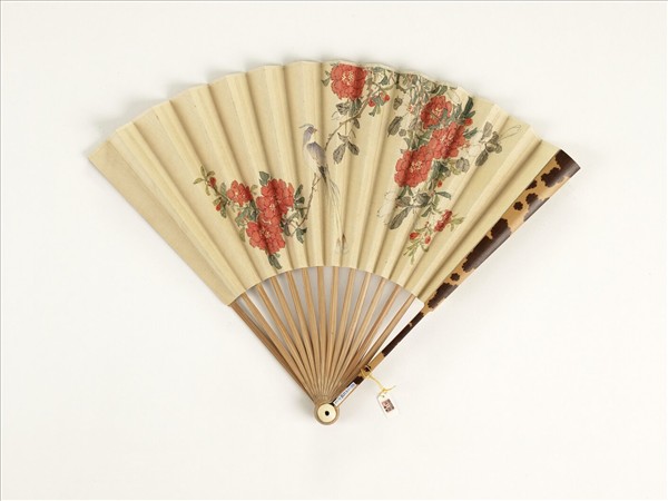 清人花鳥　成扇