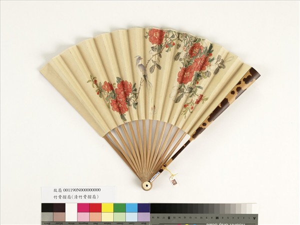 清人花鳥　成扇