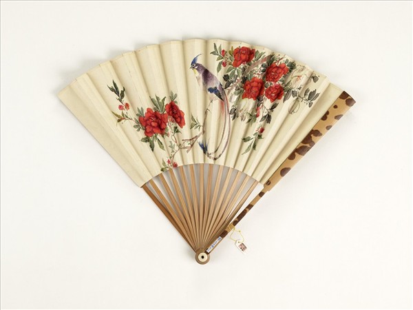清人花鳥　成扇
