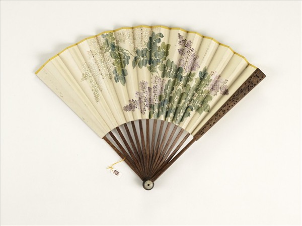 清人花卉　成扇