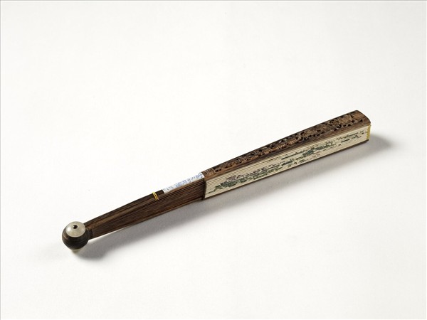 清人花卉　成扇