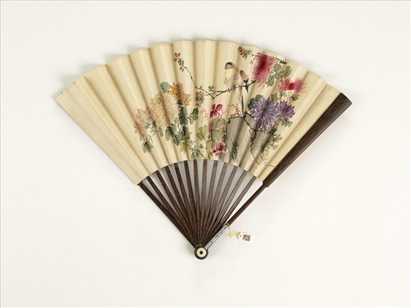 清人花鳥　成扇