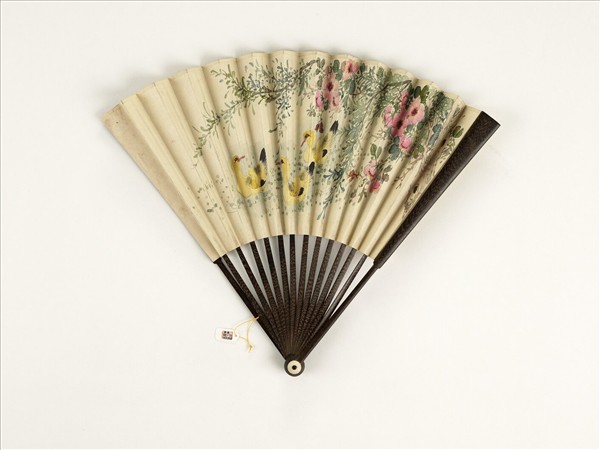 清人花鳥　成扇