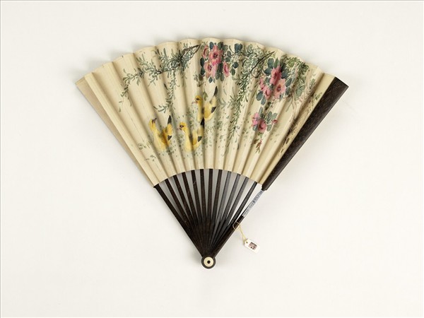 清人花鳥　成扇