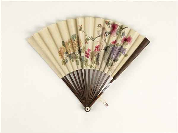 清人花鳥　成扇