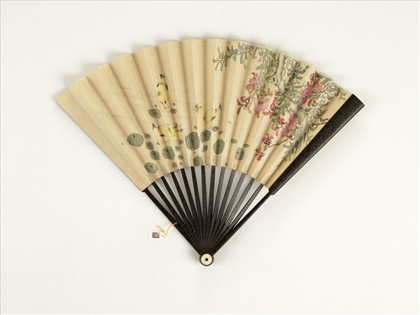 清人花鳥　成扇