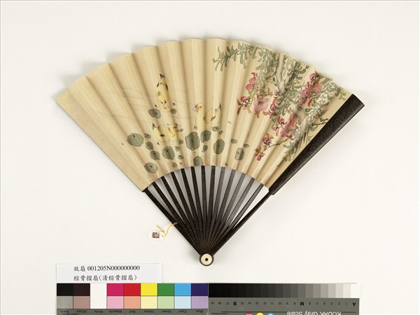 清人花鳥　成扇