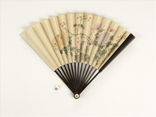 清人花鳥　成扇