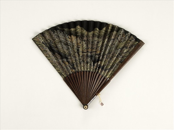 清人山水　成扇