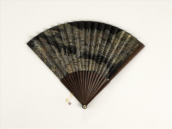 清人山水　成扇