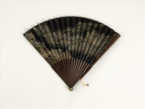 清人山水　成扇