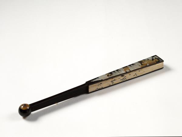 清乾隆御筆臨米芾帖金廷標畫山水　成扇