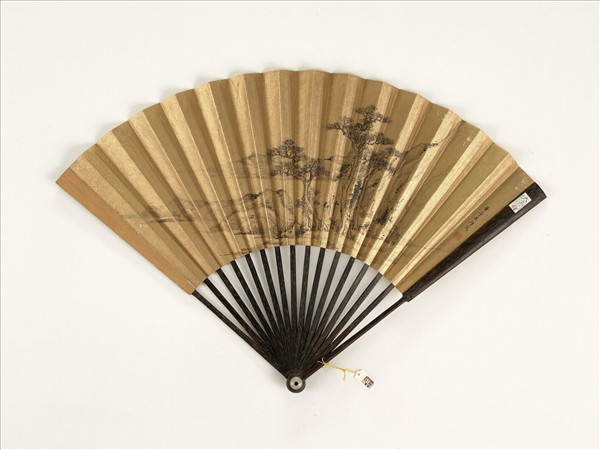 清乾隆御筆米芾韓馬帖吳焯人物　成扇　乾隆御筆米芾韓馬帖