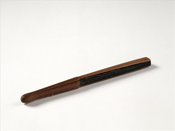 清永琰書乾隆御製遂初堂書志詩黎明畫山水　成扇　