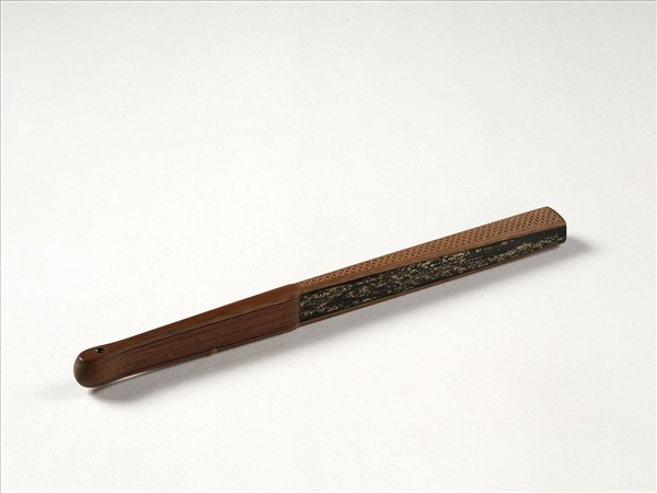 清永琰書乾隆御製題閱書樓有會弘旿畫山水　成扇　弘旿畫山水