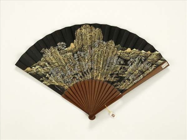 清永琰書乾隆御製得閒室弘旿畫山水　成扇　弘旿畫山水