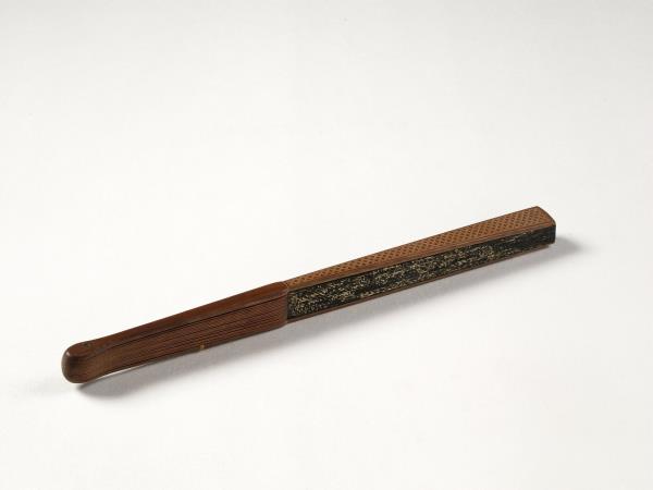 清永琰書乾隆御製新正樂壽堂弘旿畫山水　成扇　弘旿畫山水