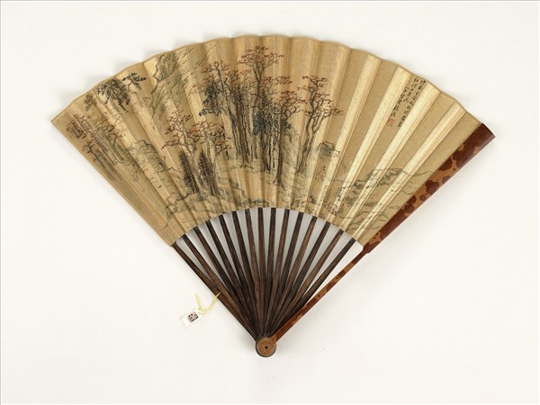 明張復畫楓林　成扇