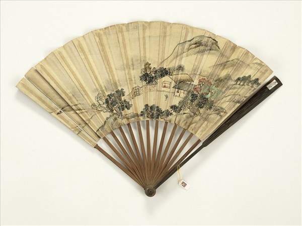 清人山水　成扇