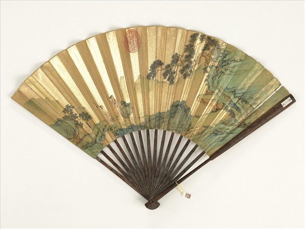 清人山水　成扇