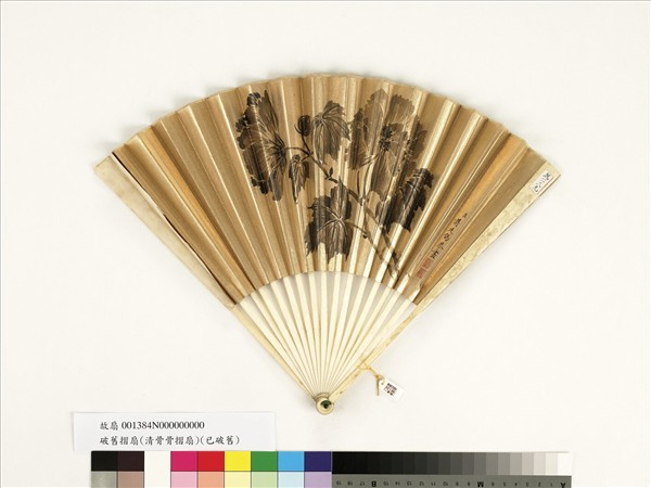 清蔣廷錫花卉　成扇