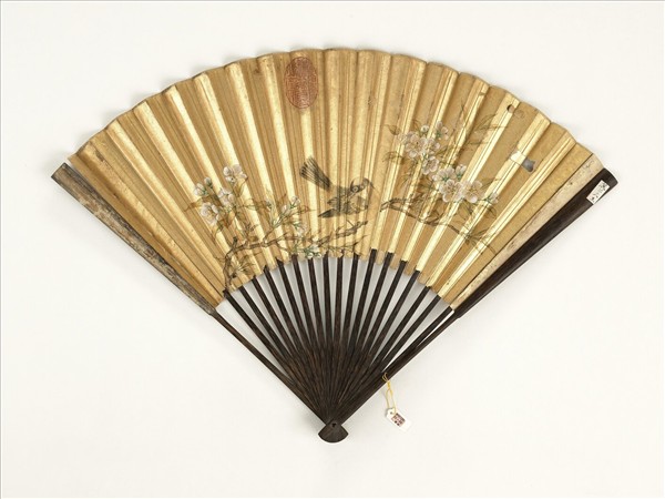 清人花鳥　成扇